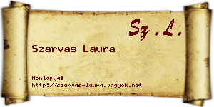 Szarvas Laura névjegykártya